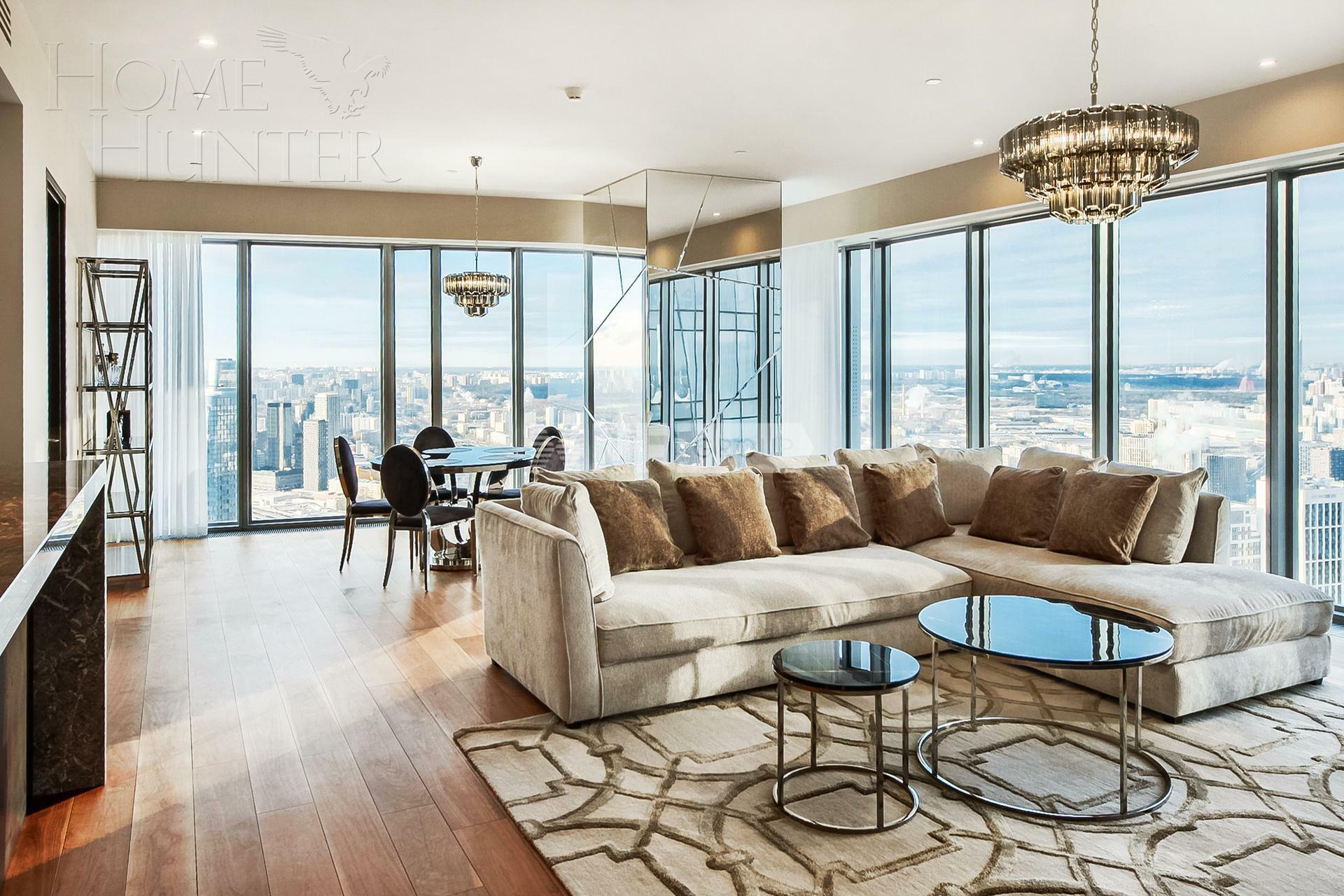 3-КОМН. АПАРТАМЕНТЫ С ОТДЕЛКОЙ 169 М² НА 51 ЭТАЖЕ