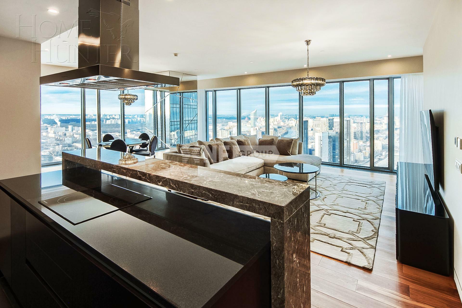 3-КОМН. АПАРТАМЕНТЫ С ОТДЕЛКОЙ 169 М² НА 51 ЭТАЖЕ