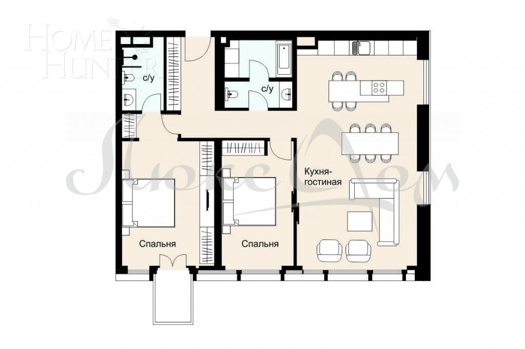 3-КОМН. КВАРТИРА С ОТДЕЛКОЙ 117.2 М² НА 5 ЭТАЖЕ
