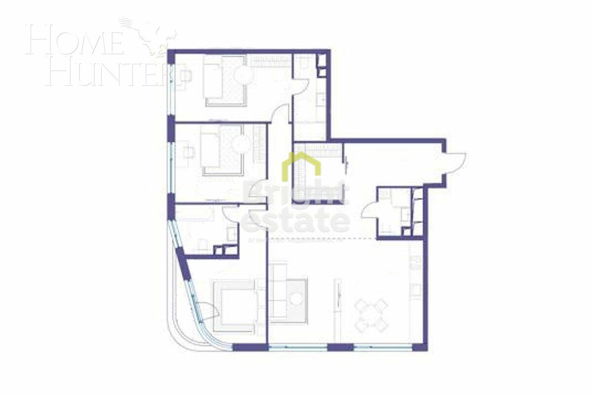 4-КОМН. КВАРТИРА БЕЗ ОТДЕЛКИ 125.1 М² НА 14 ЭТАЖЕ