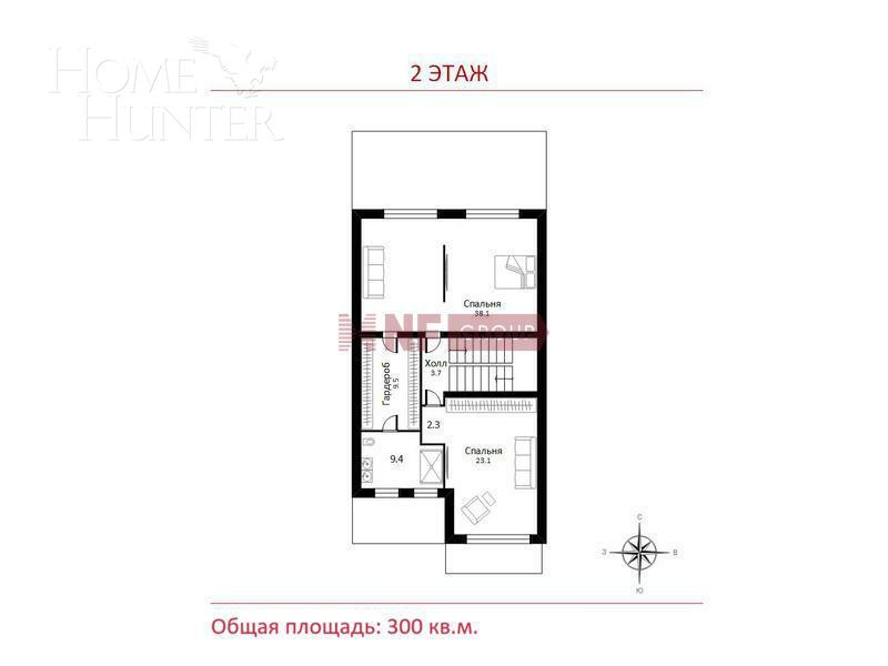 3-этажный таунхаус 290 м² с отделкой