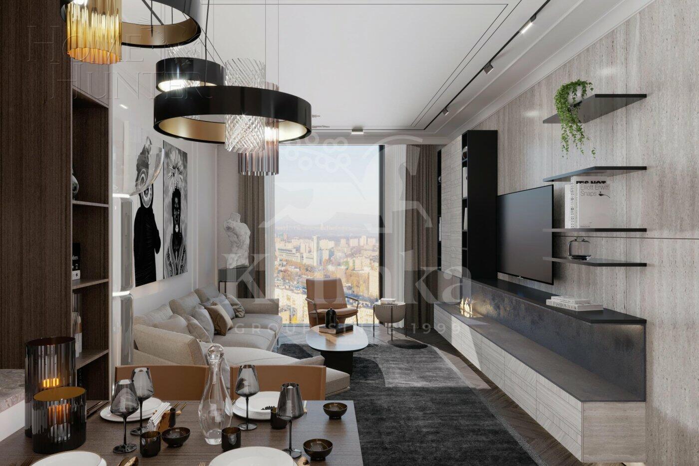 2-КОМН. АПАРТАМЕНТЫ С ОТДЕЛКОЙ 50.5 М² НА 27 ЭТАЖЕ