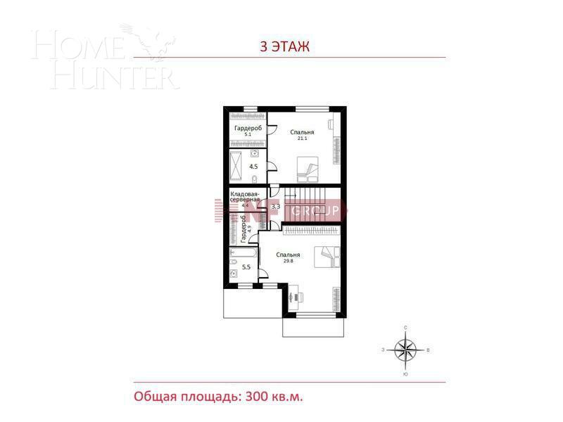3-этажный таунхаус 290 м² с отделкой