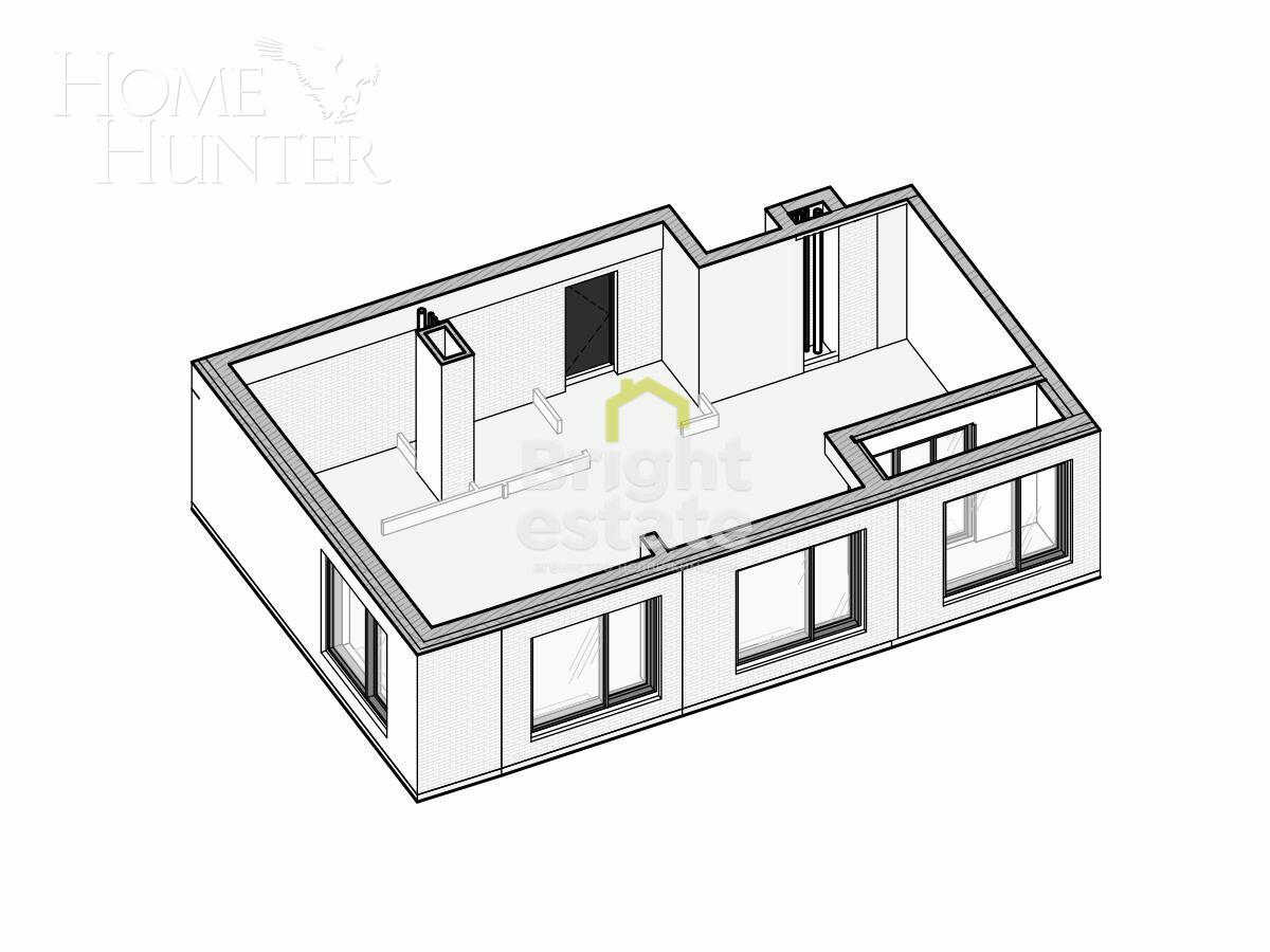 3-КОМН. КВАРТИРА БЕЗ ОТДЕЛКИ 97 М² НА 9 ЭТАЖЕ