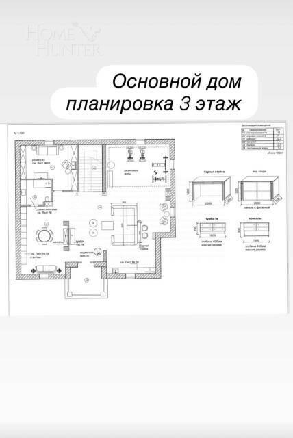 3-этажный коттедж 800 м² без отделки