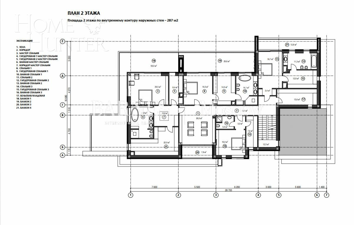 2-этажный коттедж 743 м² без отделки
