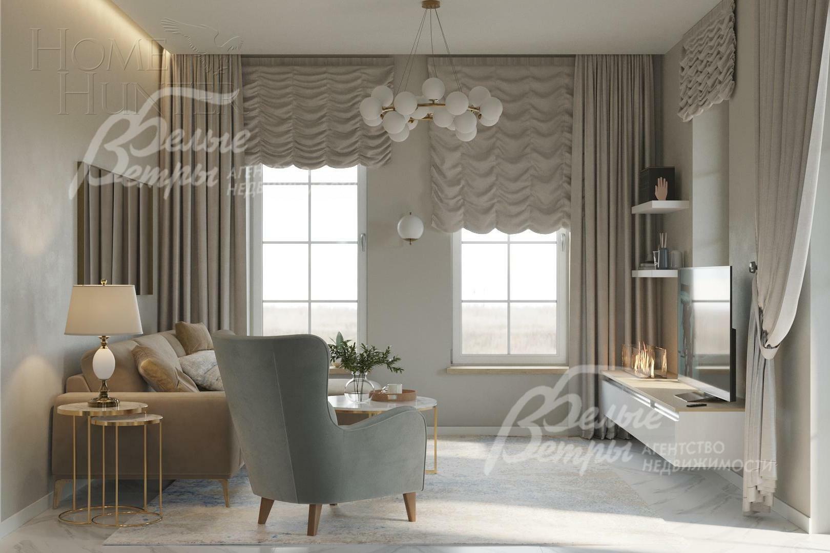 2-этажный коттедж 224 м² с отделкой