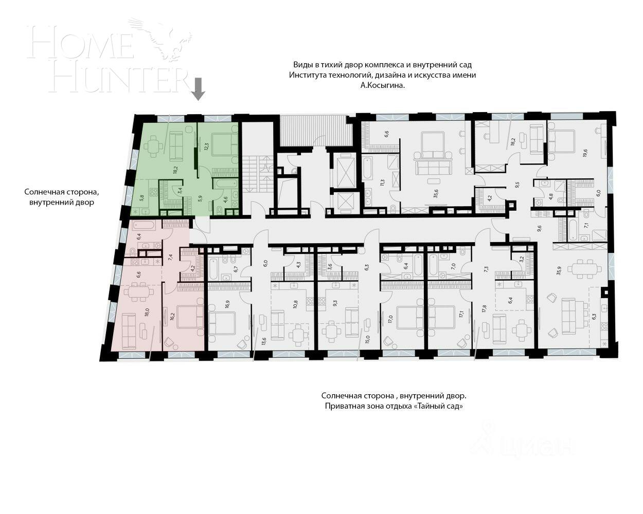 4-КОМН. КВАРТИРА БЕЗ ОТДЕЛКИ 111 М² НА 3 ЭТАЖЕ