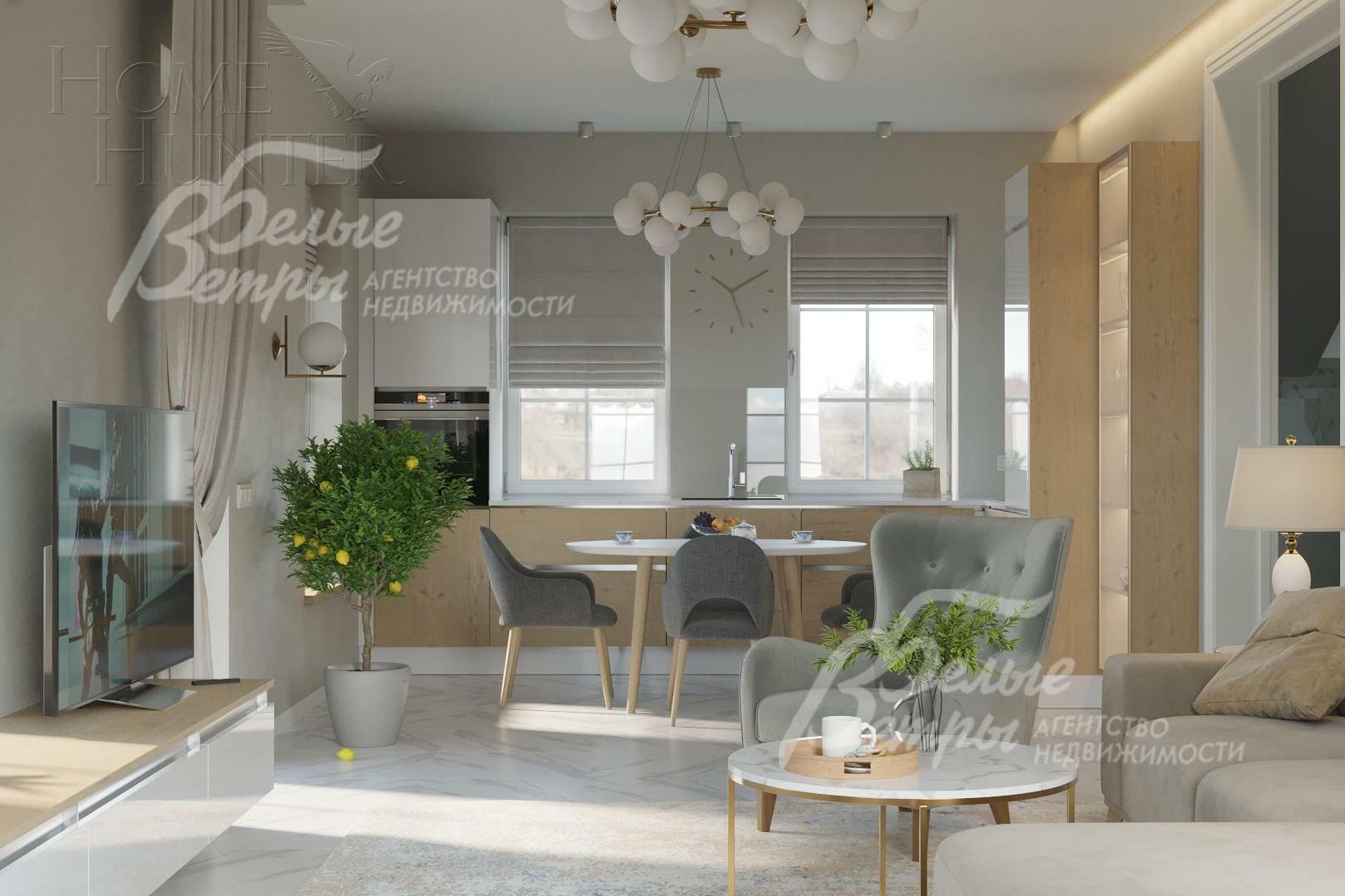 2-этажный коттедж 224 м² с отделкой