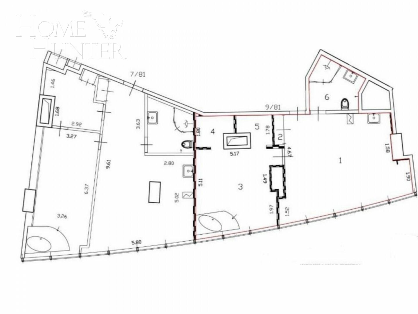 4-КОМН. АПАРТАМЕНТЫ С ОТДЕЛКОЙ 163 М² НА 81 ЭТАЖЕ