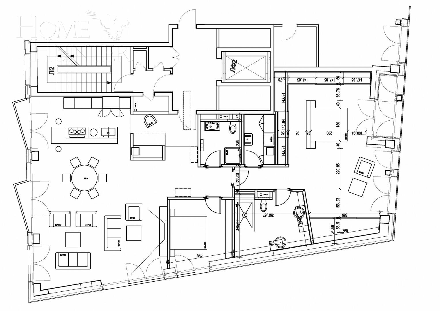 3-КОМН. КВАРТИРА С ОТДЕЛКОЙ 165.6 М² НА 5 ЭТАЖЕ