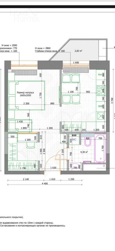 1-КОМН. КВАРТИРА С ОТДЕЛКОЙ 34.7 М² НА 5 ЭТАЖЕ