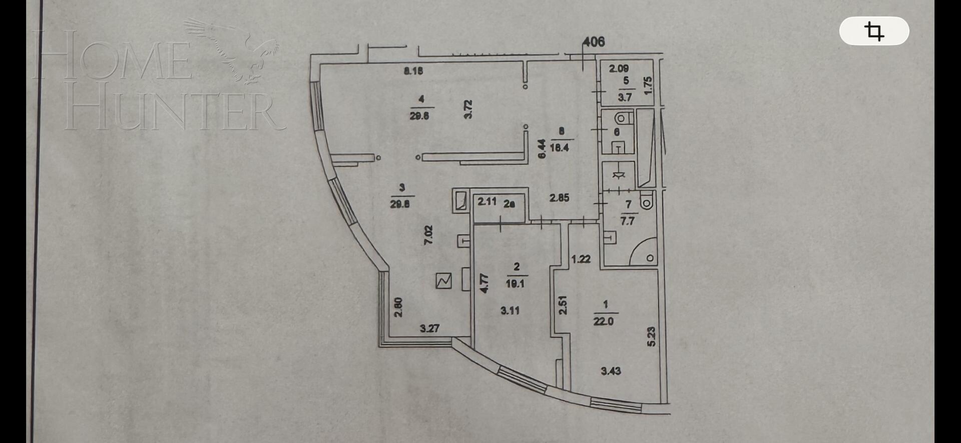 3-КОМН. КВАРТИРА С ОТДЕЛКОЙ 144 М² НА 33 ЭТАЖЕ