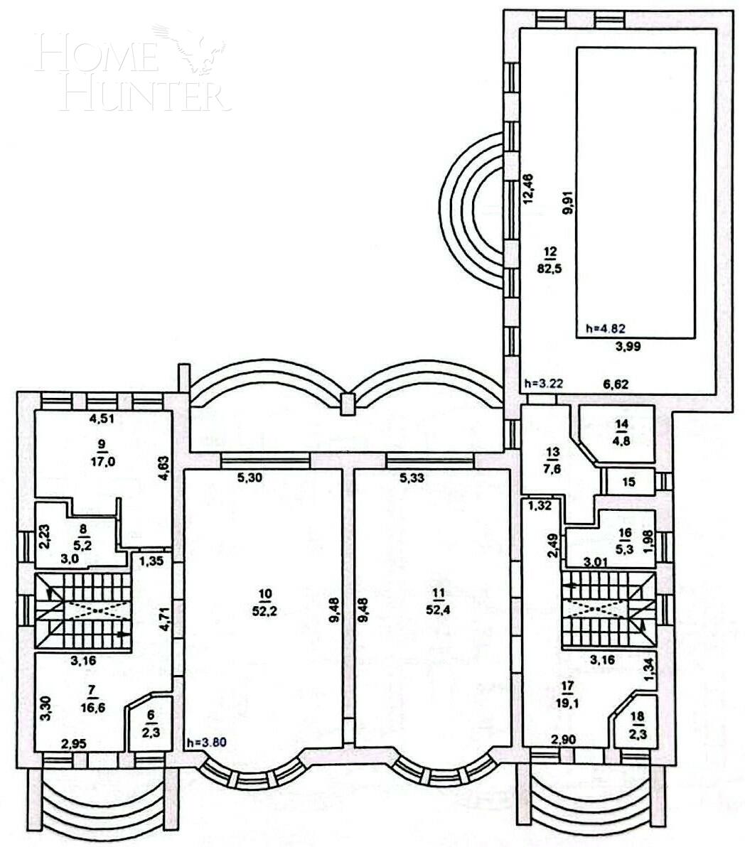 3-этажный коттедж 707.9 м² с отделкой