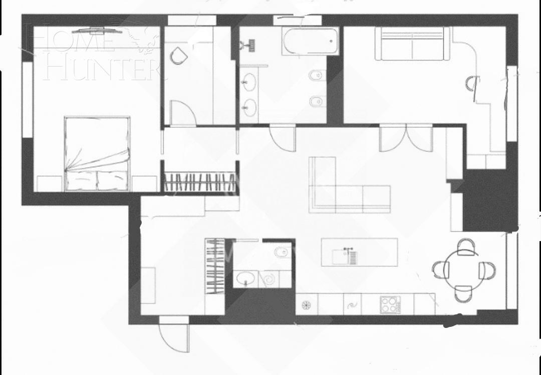 3-КОМН. КВАРТИРА С ОТДЕЛКОЙ 98 М² НА 13 ЭТАЖЕ