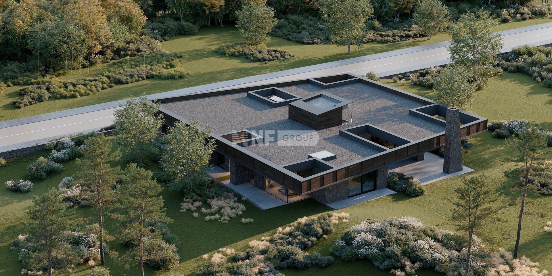 1-этажный коттедж 576.51 м² без отделки