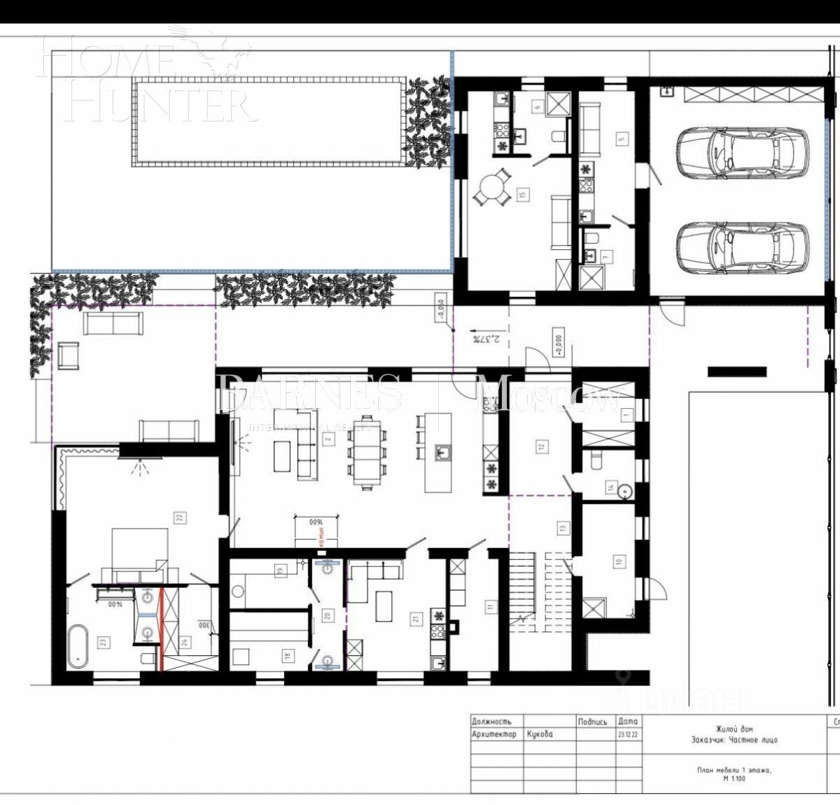 2-этажный коттедж 500 м² с отделкой