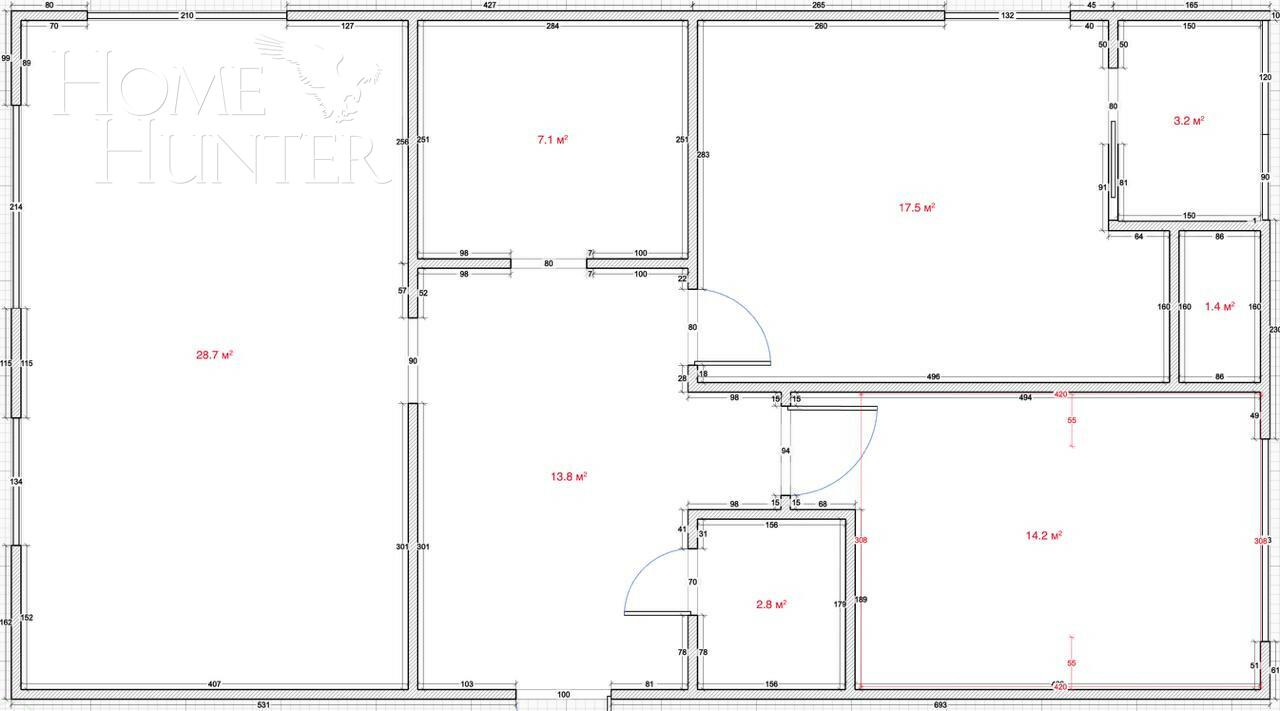 3-КОМН. КВАРТИРА С ОТДЕЛКОЙ 90 М² НА 1 ЭТАЖЕ
