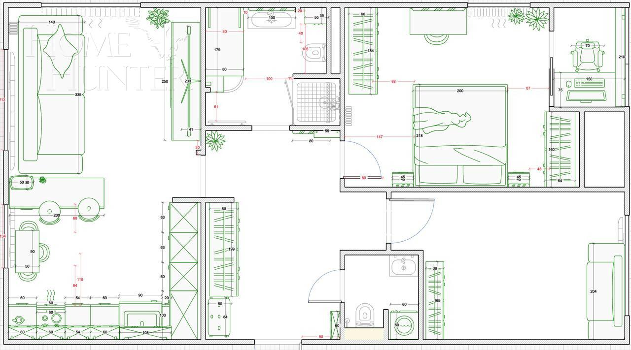 3-КОМН. КВАРТИРА С ОТДЕЛКОЙ 90 М² НА 1 ЭТАЖЕ
