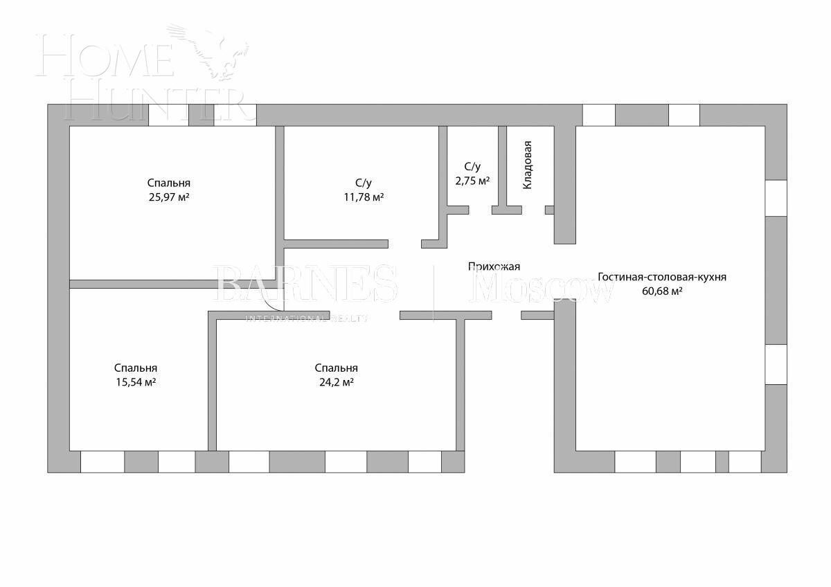 4-КОМН. КВАРТИРА С ОТДЕЛКОЙ 152 М² НА 4 ЭТАЖЕ