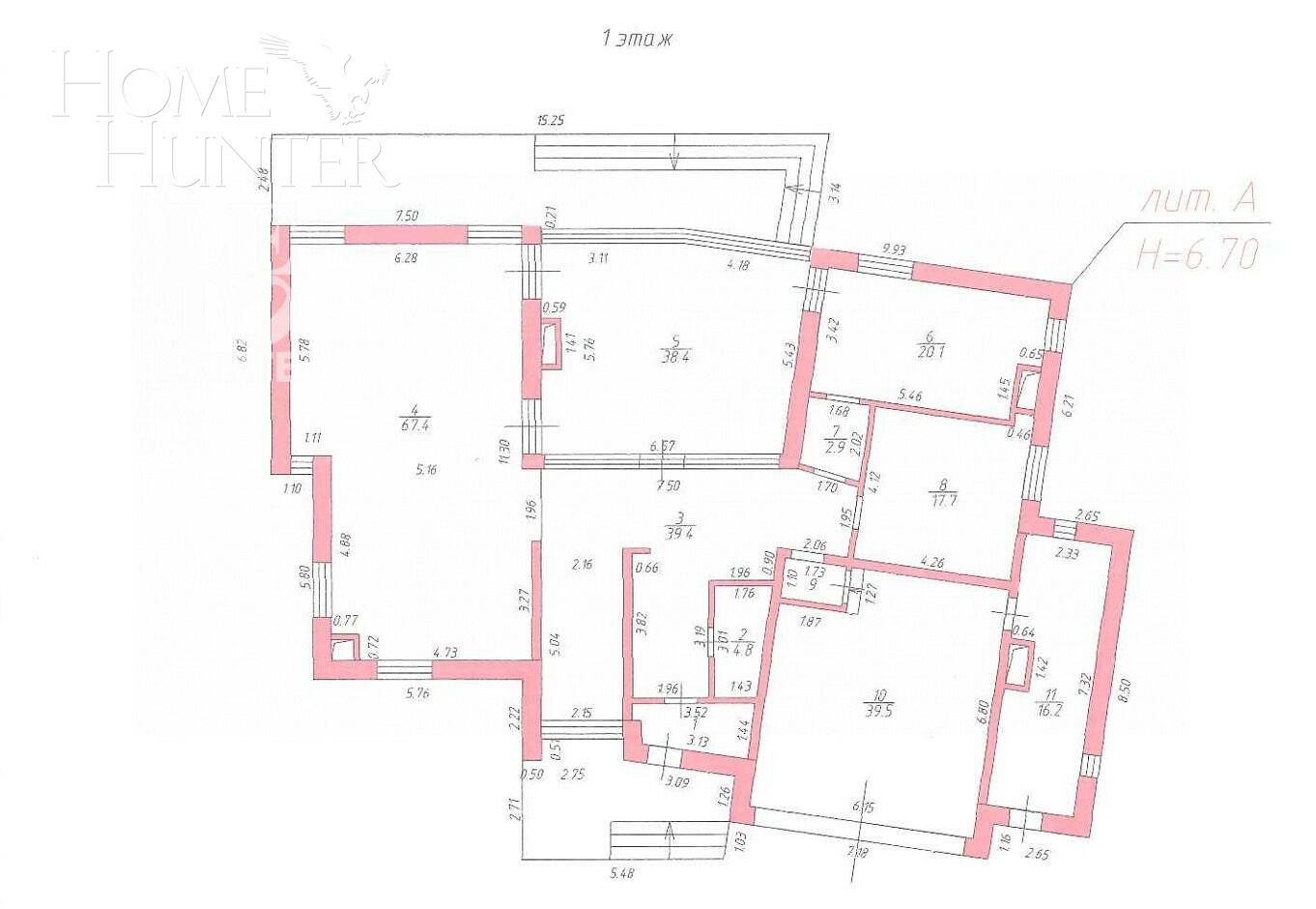 2-этажный коттедж 1 129 м² с отделкой