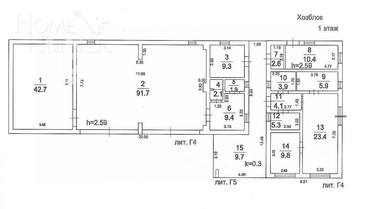 2-этажный коттедж 1 129 м² с отделкой