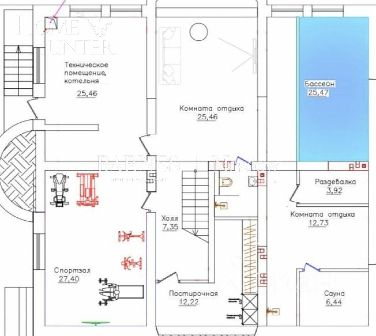 2-этажный коттедж 2 534.2 м² без отделки