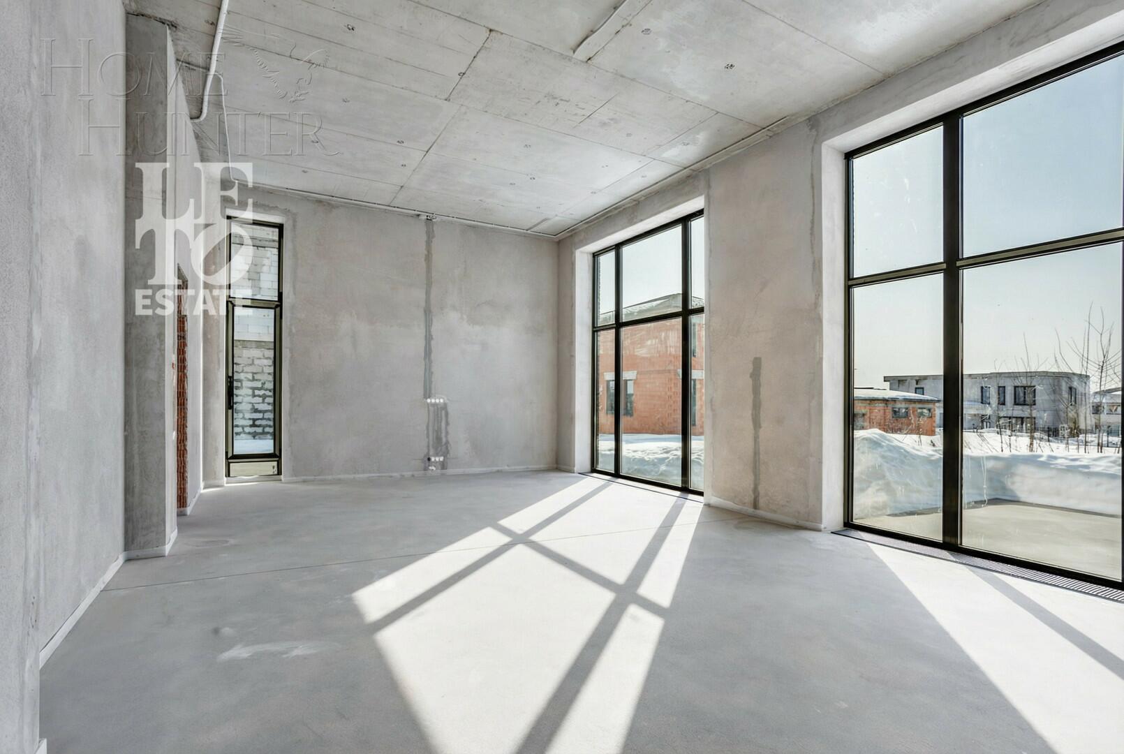 1-этажный коттедж 160 м² без отделки