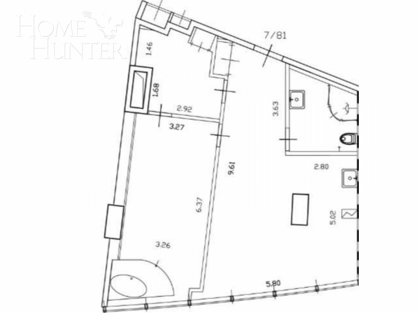 2-КОМН. АПАРТАМЕНТЫ С ОТДЕЛКОЙ 85.5 М² НА 81 ЭТАЖЕ