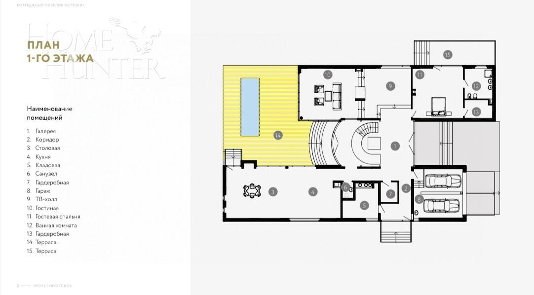2-этажный коттедж 1 170 м² без отделки