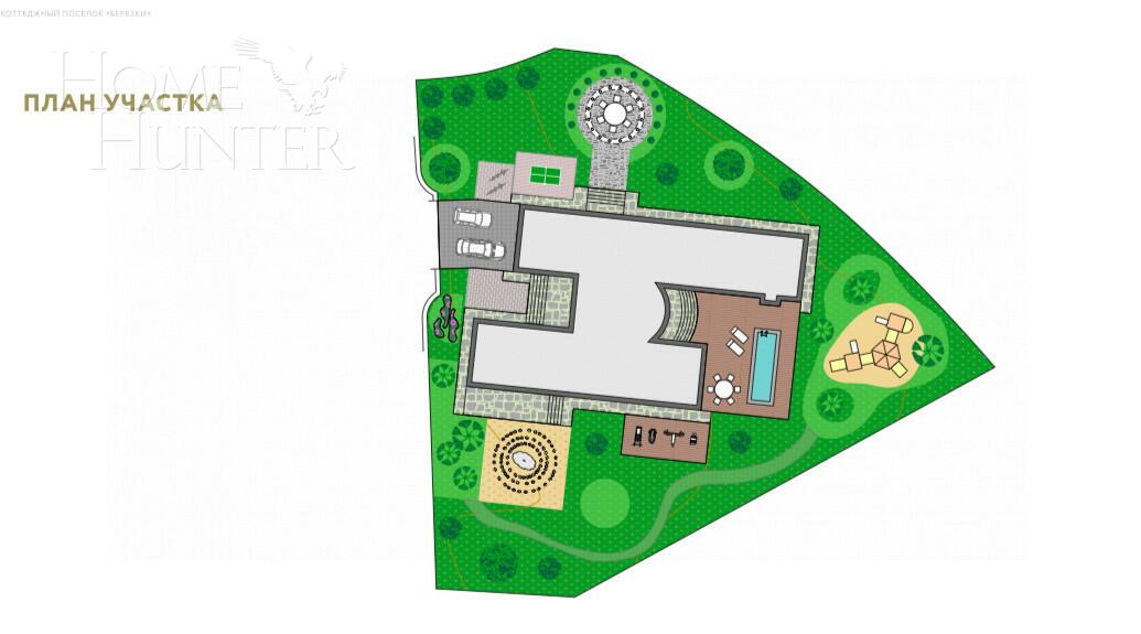 2-этажный коттедж 1 170 м² без отделки