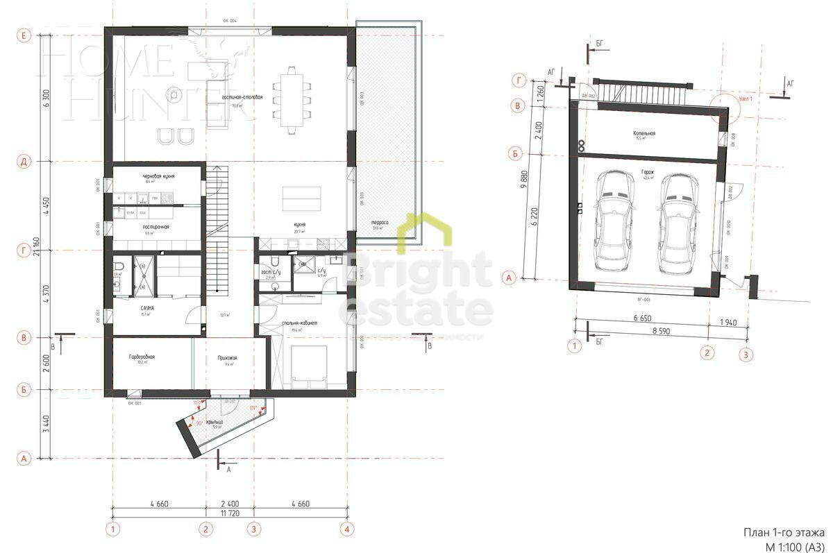 2-этажный коттедж 750 м² с отделкой