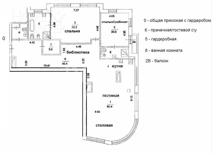 4-КОМН. КВАРТИРА С ОТДЕЛКОЙ 199 М² НА 2 ЭТАЖЕ