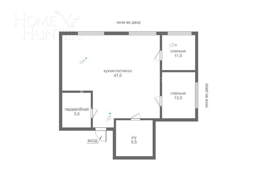 3-КОМН. КВАРТИРА С ОТДЕЛКОЙ 73 М² НА 2 ЭТАЖЕ