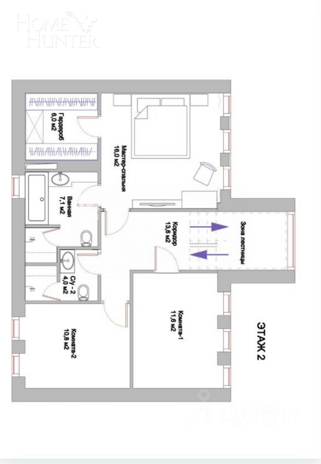 2-этажный коттедж 140 м² с отделкой