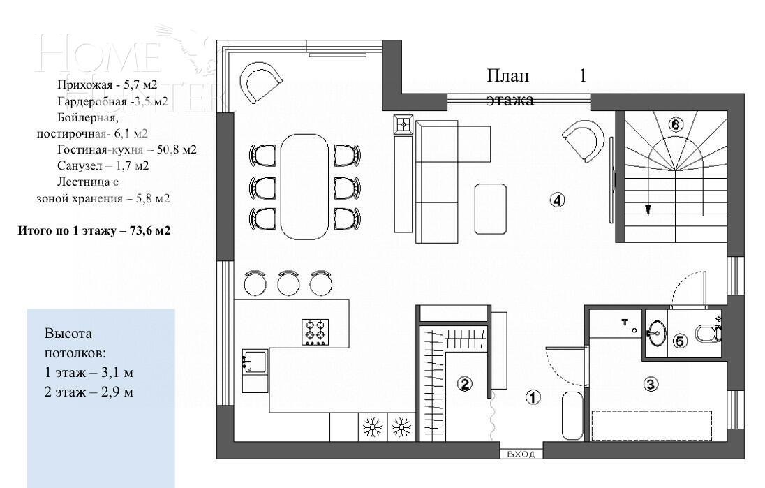 2-этажный коттедж 150 м² с отделкой