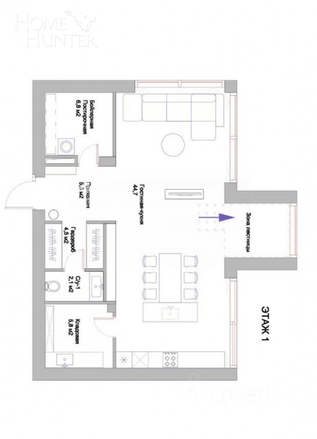 2-этажный коттедж 140 м² с отделкой