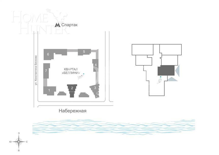 2-УРОВНЕВАЯ КВАРТИРА БЕЗ ОТДЕЛКИ 82.5 М² НА 1 ЭТАЖЕ