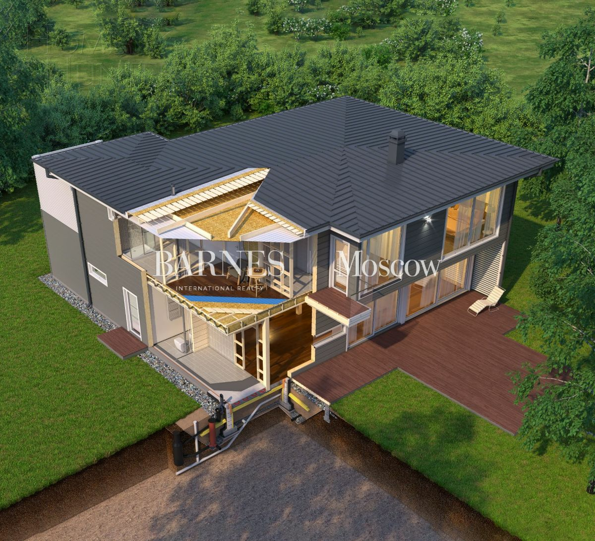 1-этажный коттедж 444 м² с отделкой