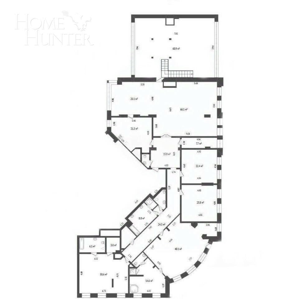 6-КОМН. КВАРТИРА С ОТДЕЛКОЙ 464 М² НА 15 ЭТАЖЕ