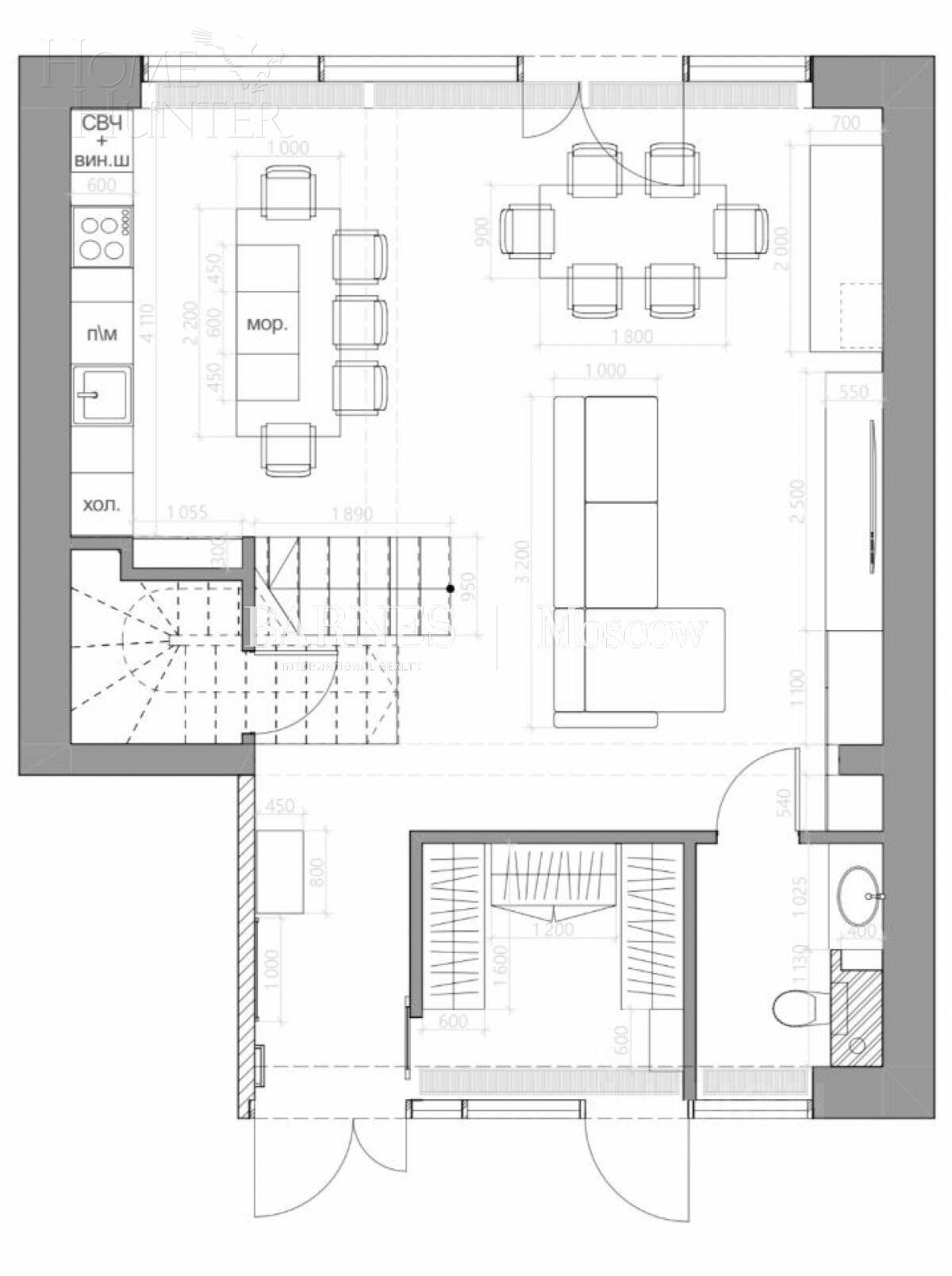 3-этажный таунхаус 238 м² без отделки