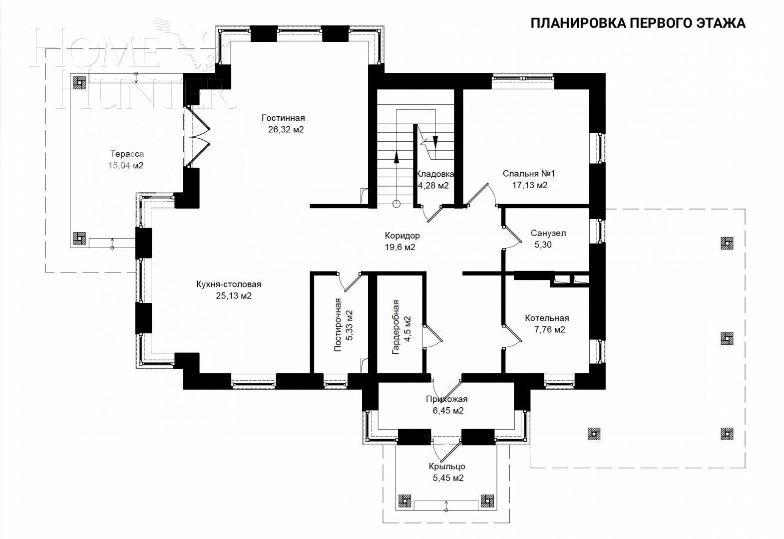 2-этажный коттедж 300 м² без отделки
