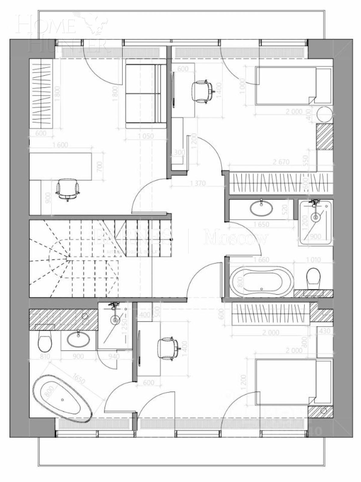 3-этажный таунхаус 238 м² без отделки