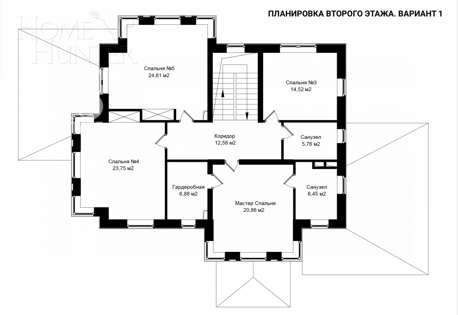 2-этажный коттедж 300 м² без отделки