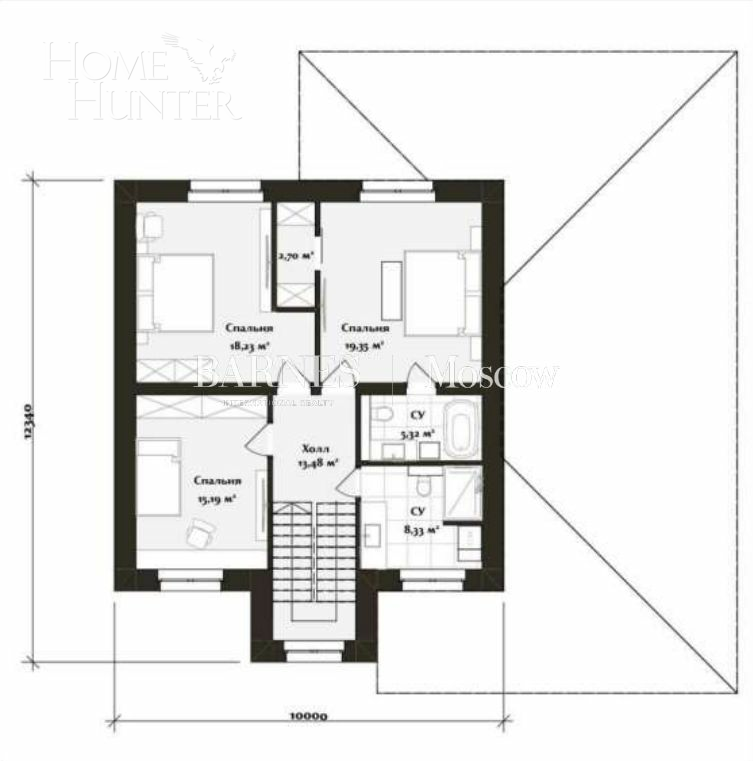 2-этажный коттедж 240 м² с отделкой