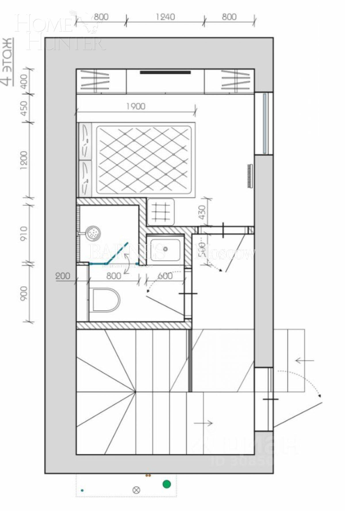 3-этажный таунхаус 238 м² без отделки