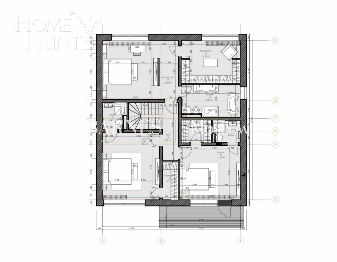 2-этажный коттедж 261 м² с отделкой