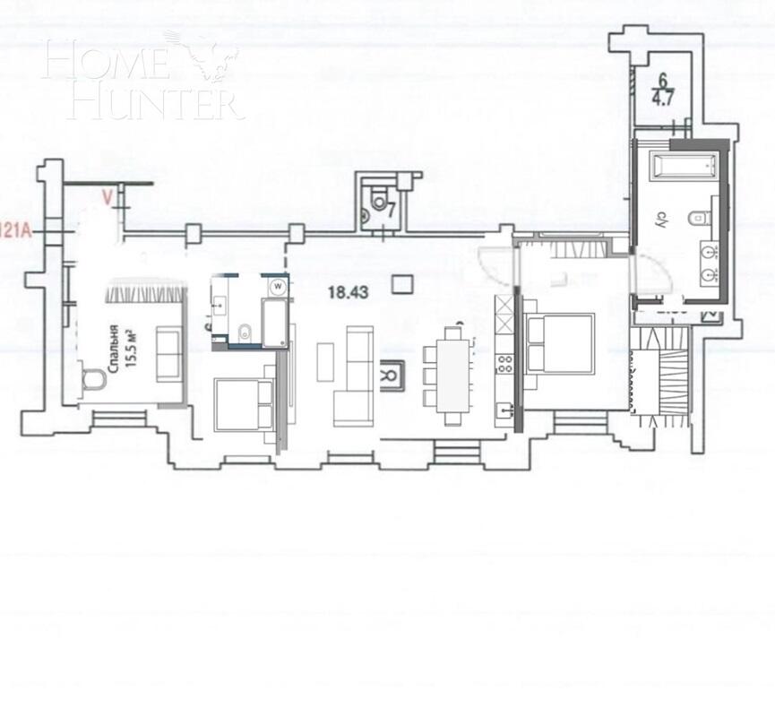 4-КОМН. КВАРТИРА С ОТДЕЛКОЙ 150 М² НА 17 ЭТАЖЕ