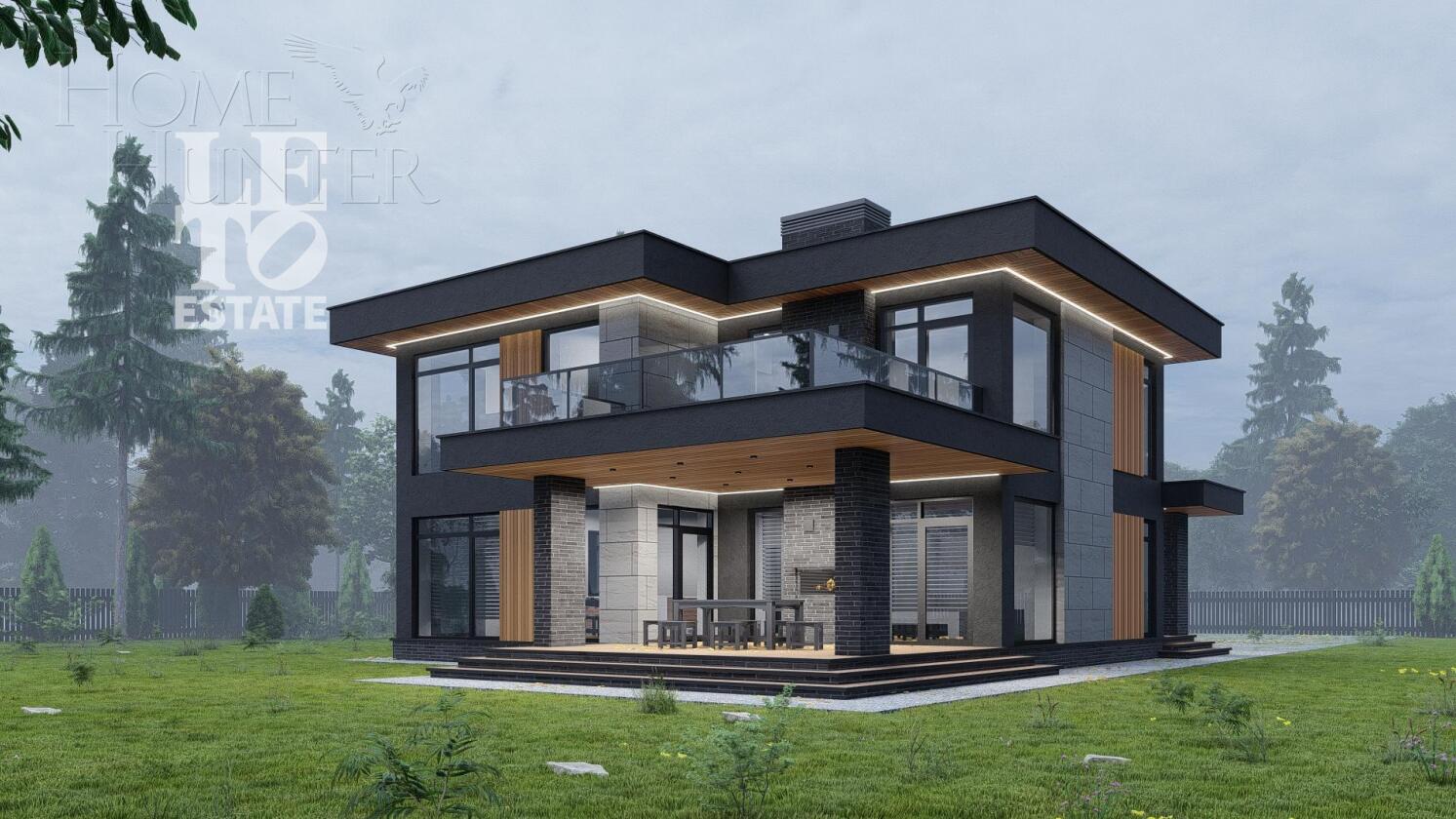 2-этажный коттедж 282 м² без отделки