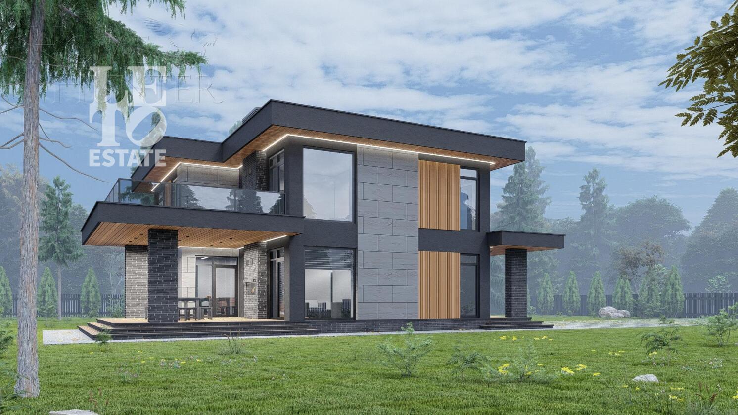 2-этажный коттедж 282 м² без отделки